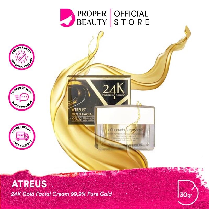 ATREUS 24K Gold Facial Cream 99.9% Pure Gold Thailand / Krim Emas / Facial Cream / Skincare