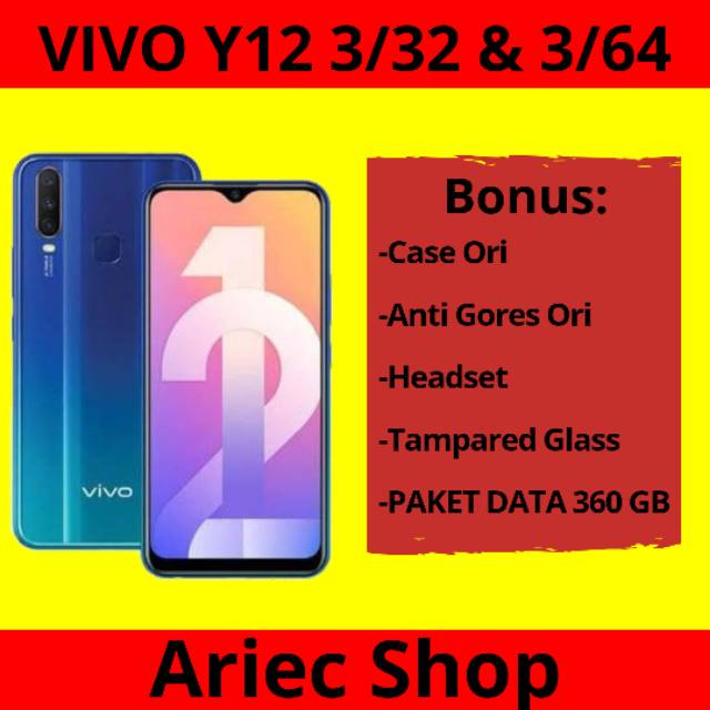 Vivo Y12 5000 mAh Battery AI Triple Rear Camera NEW
