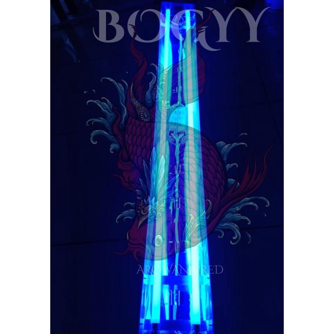 (READY STOCK) Lampu tanning aquazonic t5 actinic blue 100 CM 2 lampu