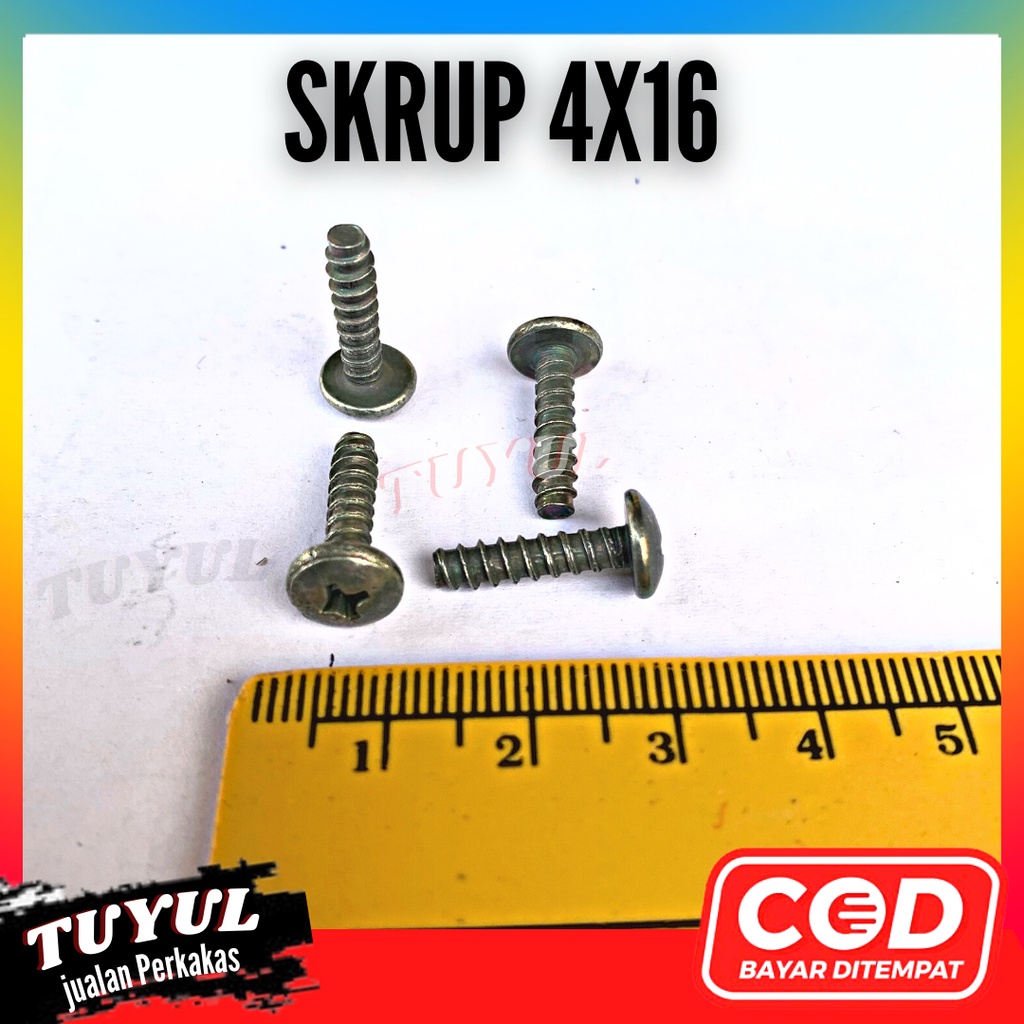 Baut Skrup 4 x 16 Motor Honda Vario Dan Lainya Baud