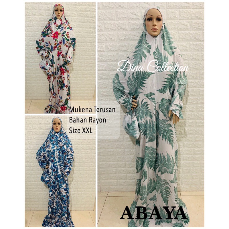 MUKENA ABAYA | MUKENA TERUSAN RAYON PREMIUM JUMBO