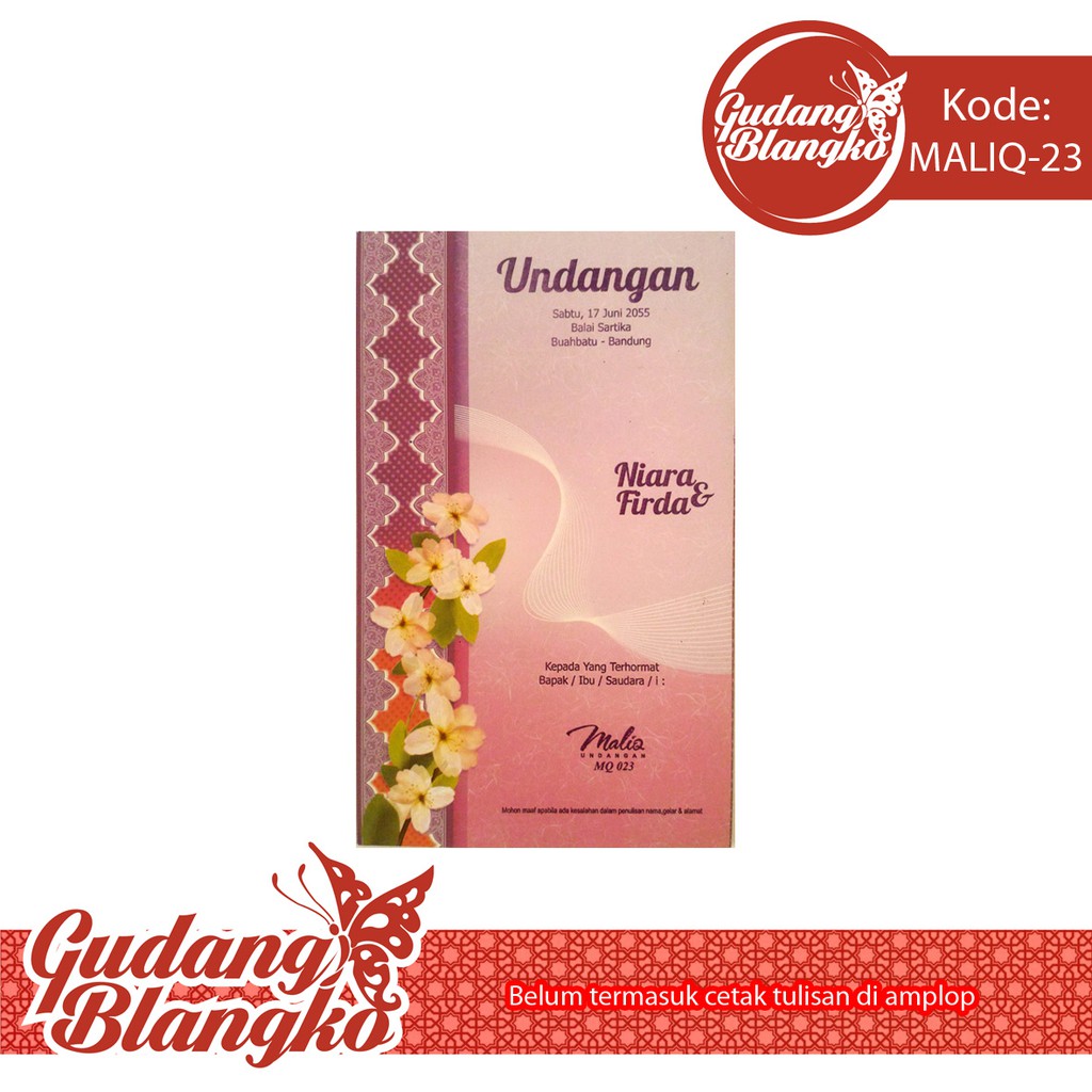 Blangko Undangan Maliq 23 Isi 100 Harga Murah