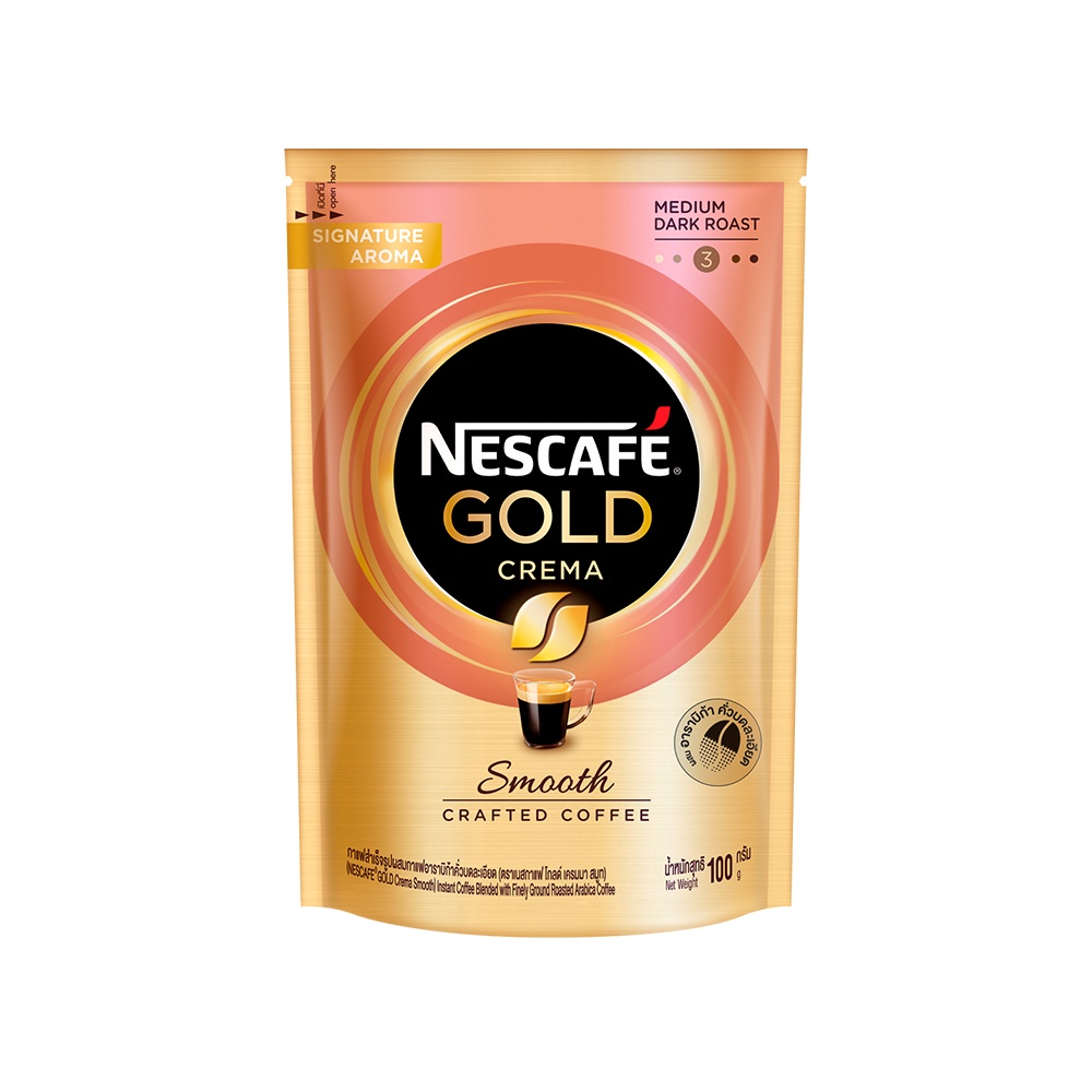 

Nescafe Gold Crema Smooth Crafted Coffee Refill 100 Gram