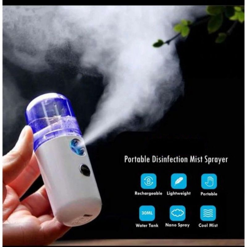 Nano spray perawatan wajah mini portable USB mist sprayer pelembab wajah