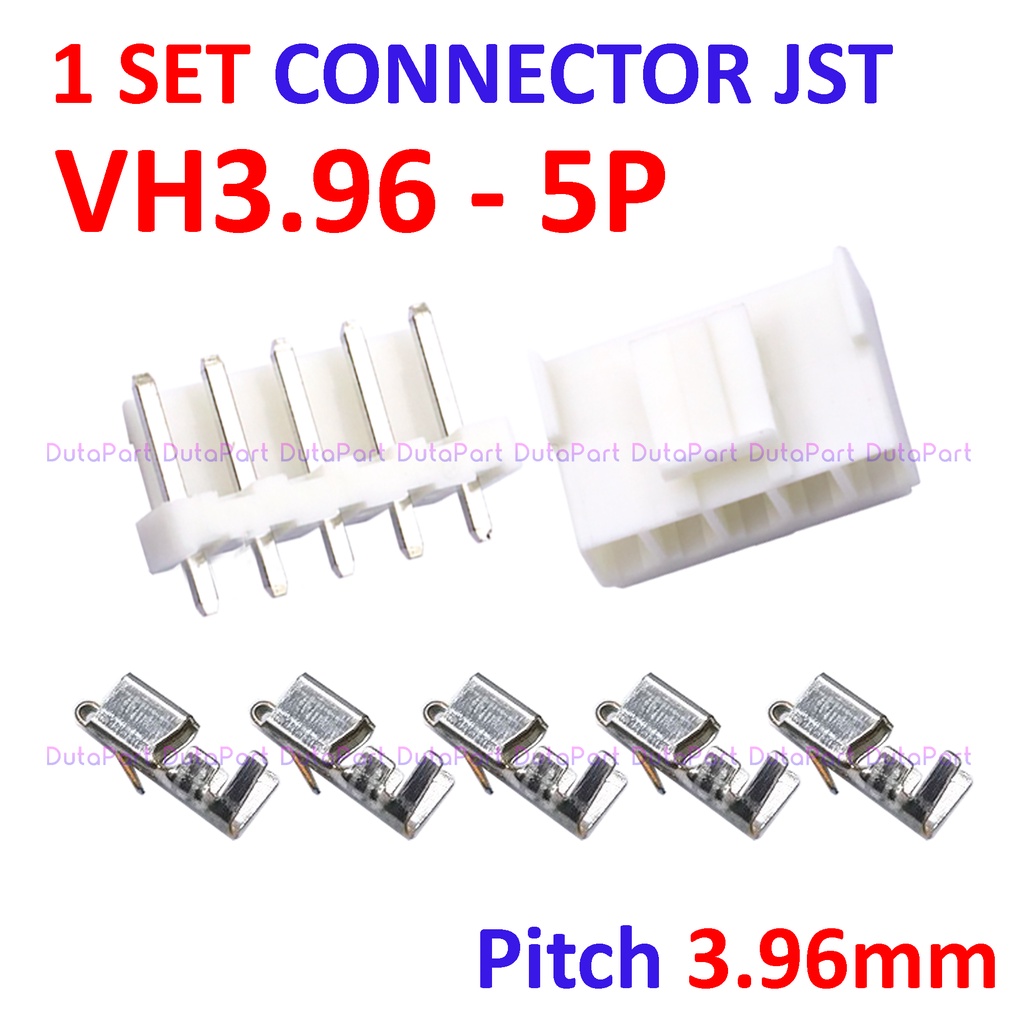 1 SET Connector JST VH3.96 - 5P - Male Female Pin Kaki Lurus 3.96mm