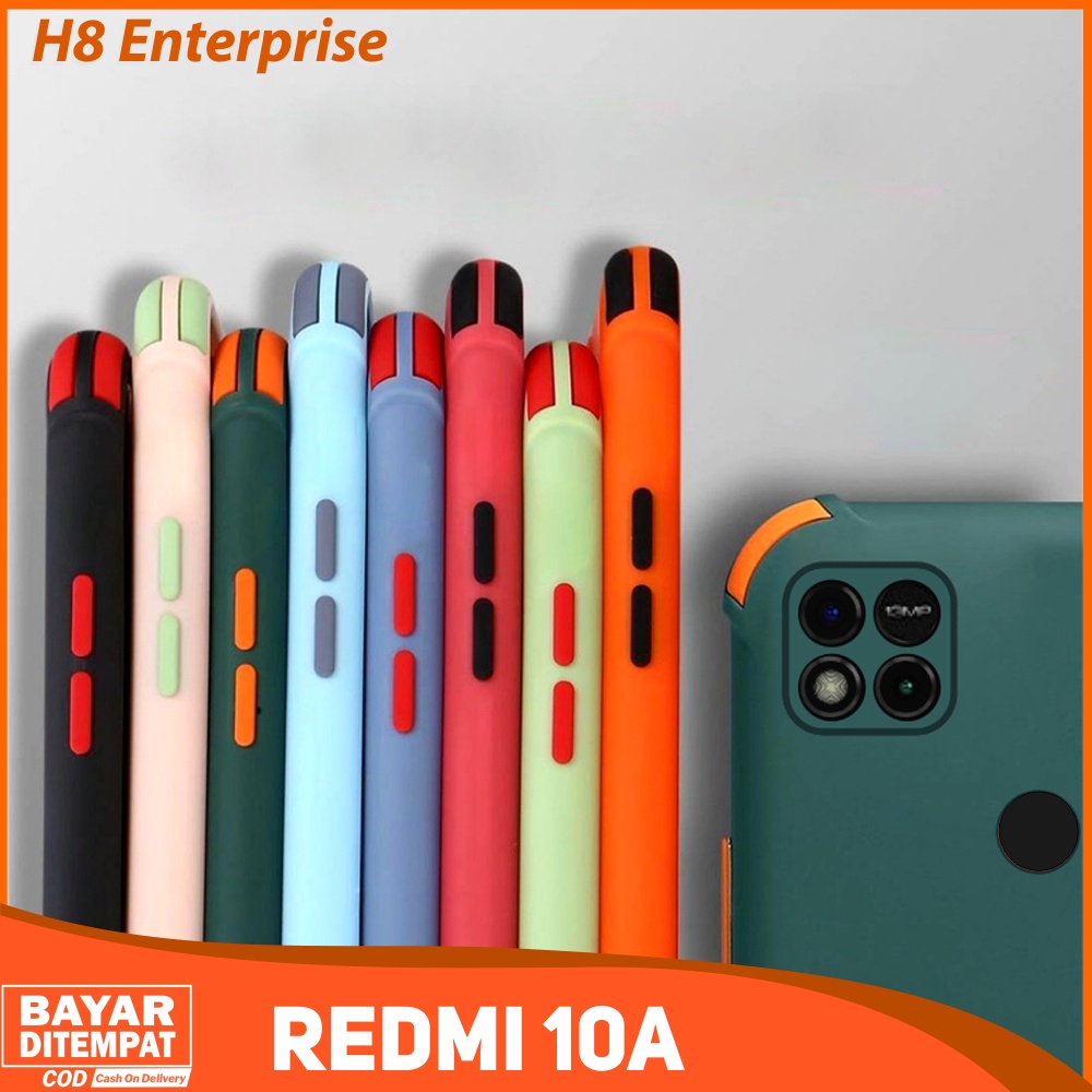 Soft Case Crack Macaron 2Tone Xiaomi Redmi 10A Dengan Bumper Protect Pelindung Camera