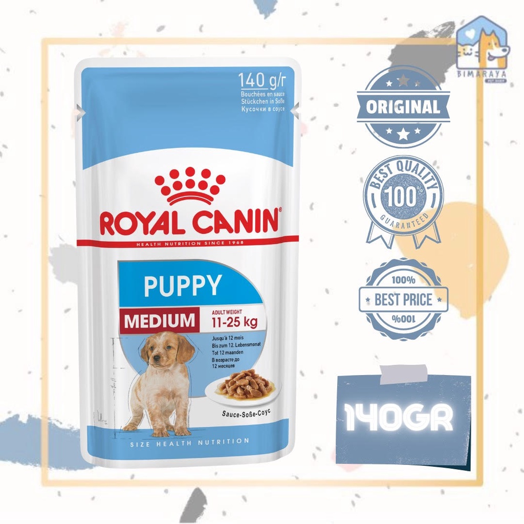 ROYAL CANIN MEDIUM PUPPY WET FOOD 140GR (POUCH)