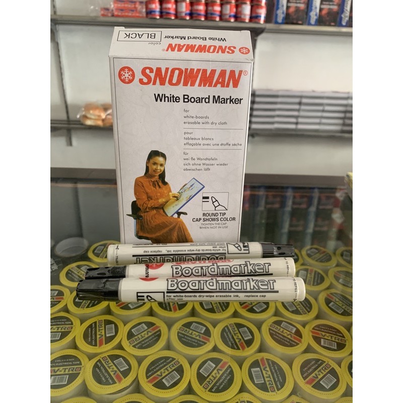 

Spidol Snowman Warna Hitam / Spidol Papan Tulis Snowman Hitam