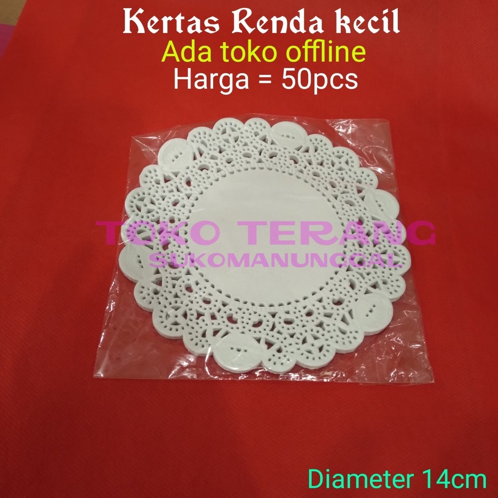 

kertas renda putih kertas dollies kertas penutup nasi hajatan SMJ