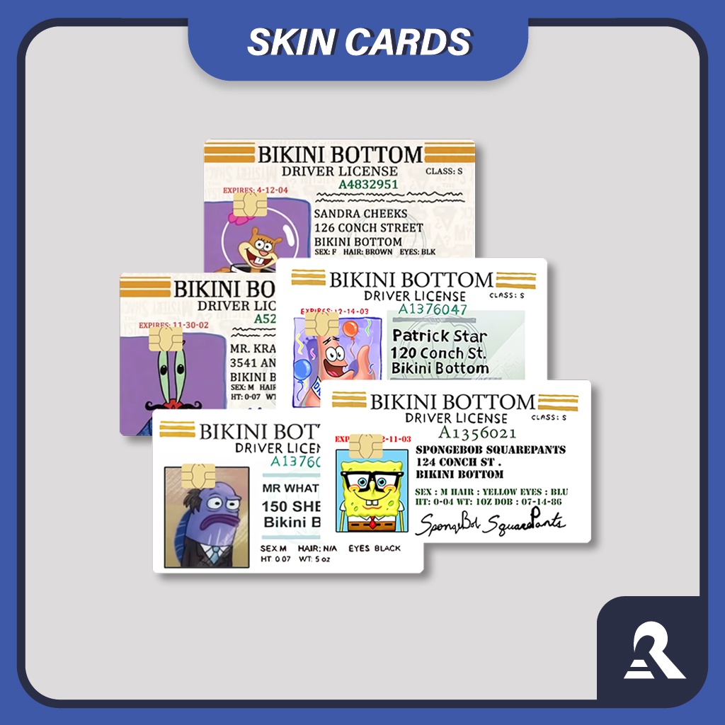 Spongebob Version (Skin / Sticker Kartu ATM, Flazz, Debit/Kredit) Sticker ATM, Skin Card Atm Spongeb