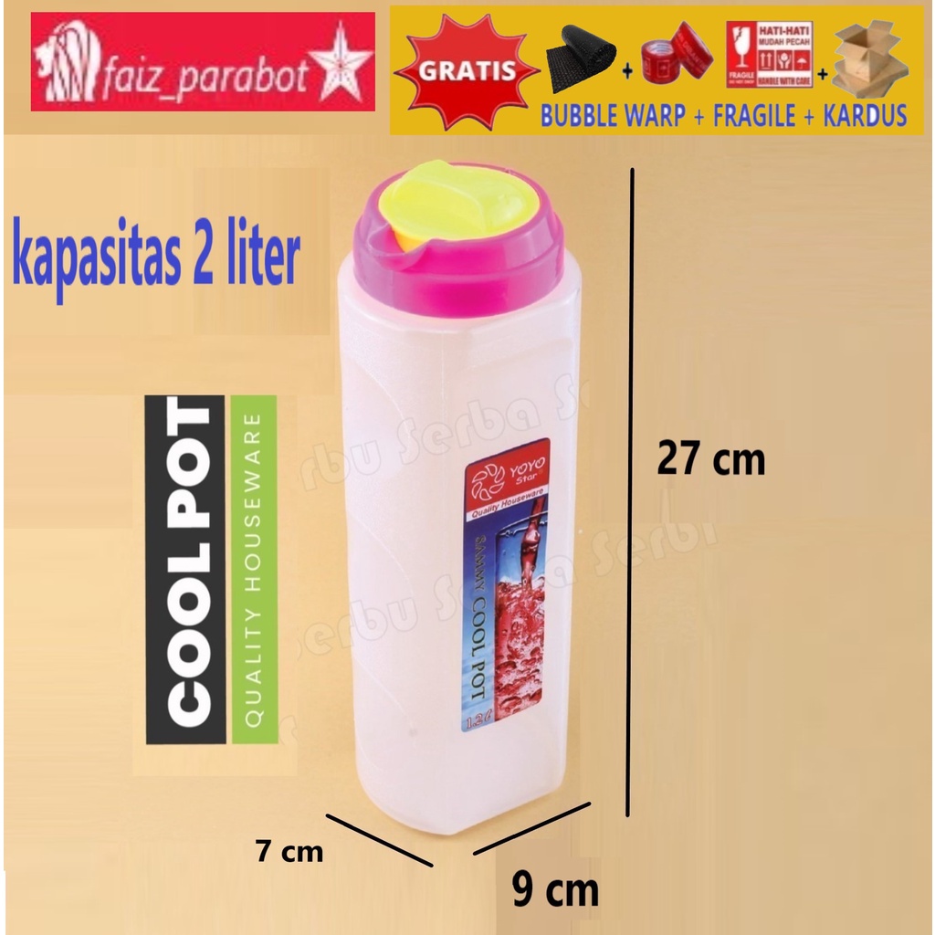 botol Cool pot Plastik/ Tempat Minum Uk. 1,2 liter