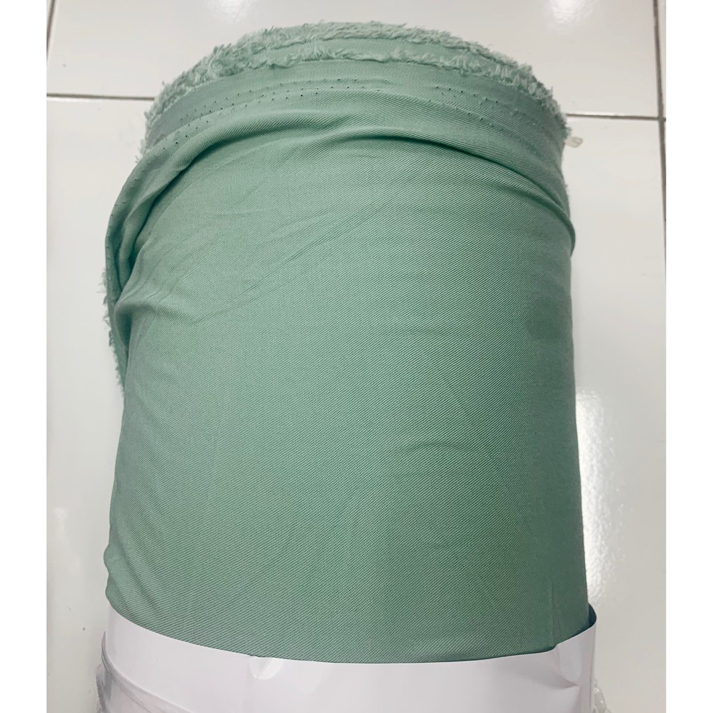 Kain Rayon Twill Polos (100%Rayon) PREMIUM-HIJAU MINT