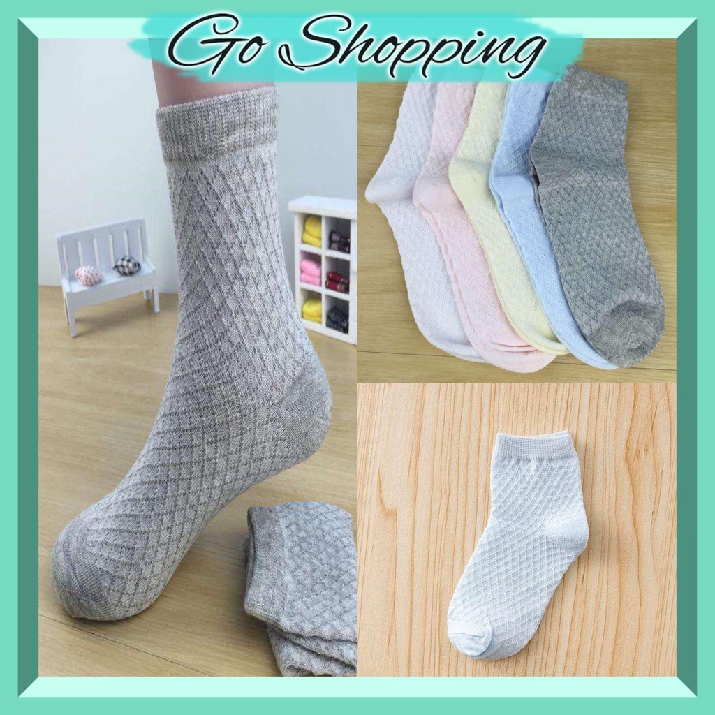 GO!KK745 Kaos Kaki Wanita Motif Polos Semata Kaki Kaus Kaki Pendek Japanese Ankle Socks Korean Unisex Model Simple