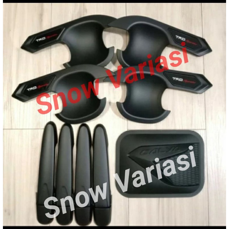 Paket outer handle tank cover sigra hitam doff