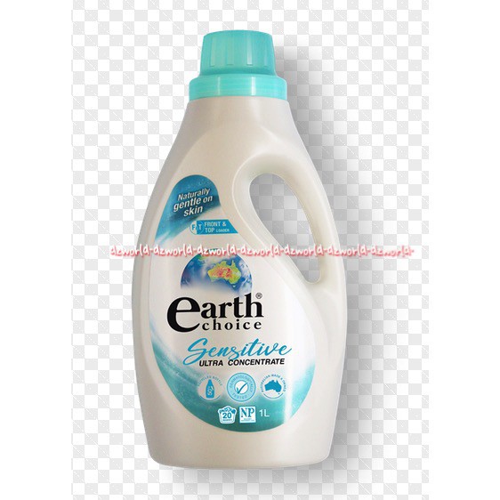 Earth Choice Sensitive Laundry Liquid 1 Liter Detergen Cair Ultra Kosentrat Earthchoice