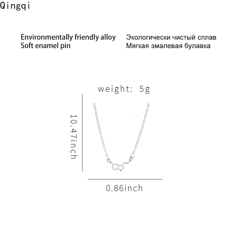 Kalung Dengan Liontin Struktur Kimia Organik Untuk Pria Dan Wanita