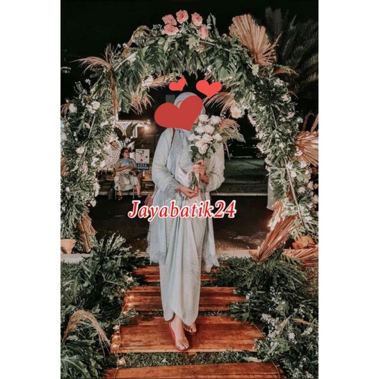 Set outer batik, batik viscose polos set outer rok iket