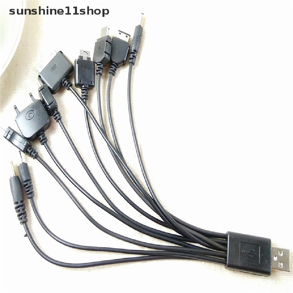 Sho 10 in 1 Kabel Data / Charger USB Multifungsi Untuk Motorola / Samsung / LG