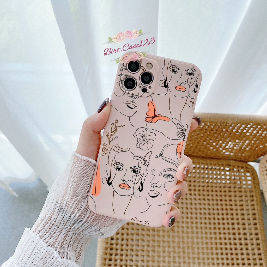 CASE CASING SOFTCASE SILIKON MACARON PELINDUNG KAMERA FACE DRAWING OPPO VIVO SAMSUNG XIAOMI REALME IPHONE ALL TYPE BC6022