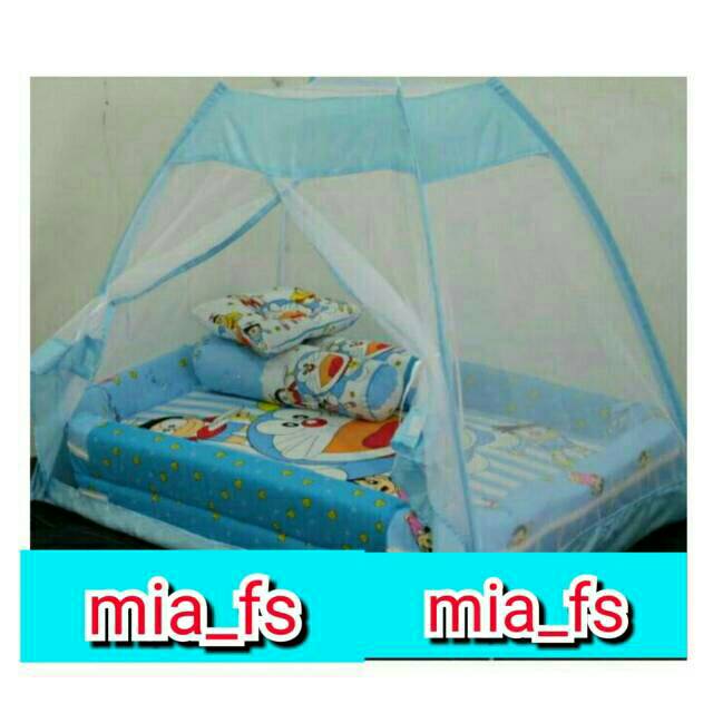 Kasur kelabu doraemon / kasur tenda /kasur bayi