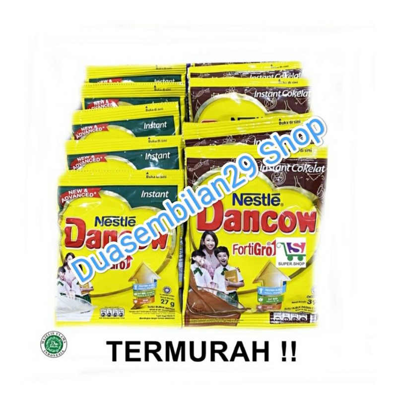 Dancow Fortigro Coklat / Putih Instant Sachet