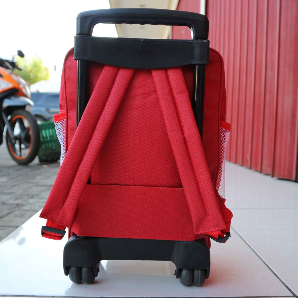 Tas Fashion Anak Cowo Ransel Gendong Dorong Termurah Gambar Little Bus Merah