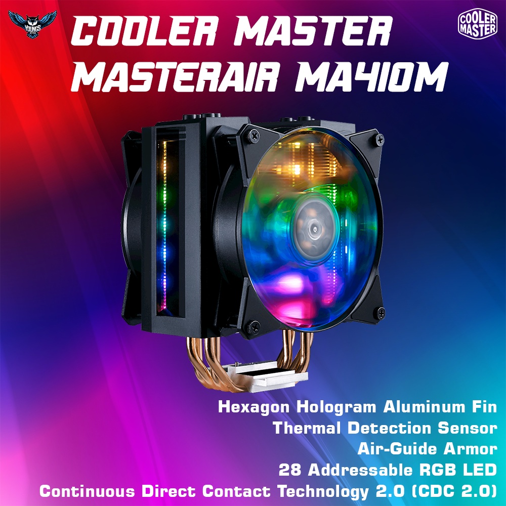 Cooler Master MASTERAIR MA410M | CPU Cooler Heatsink Fan