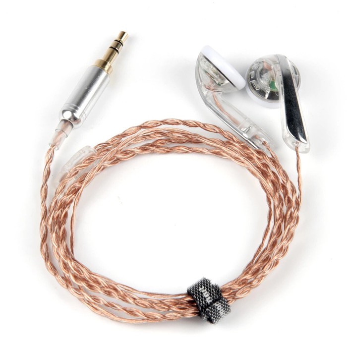 Graphene MX760 Earbud Silver Plated Cable Earphone Headset