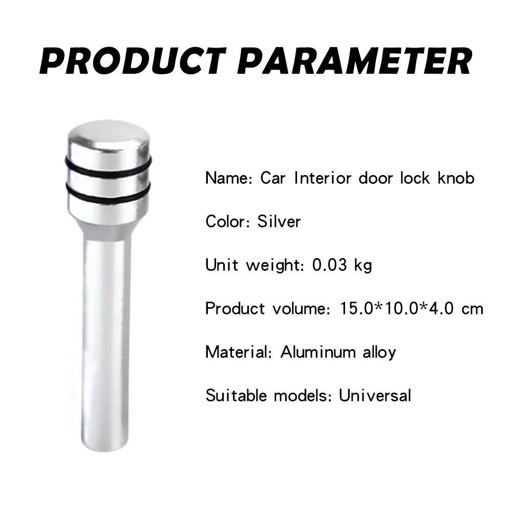 2pcs Pin Knob Kunci Pintu Mobil / Truk Universal Bahan aluminum Alloy