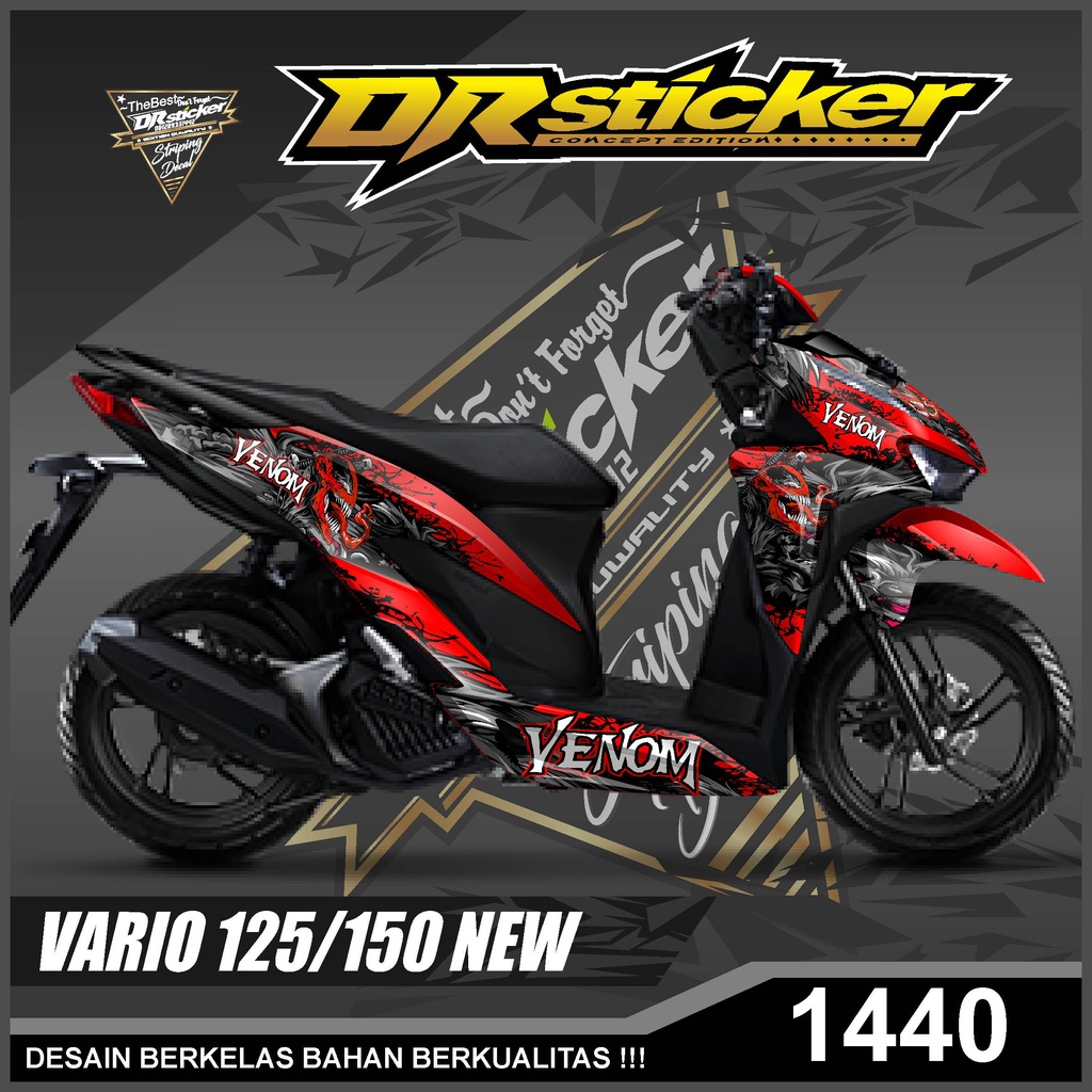 Dekal Sticker VARIO 125/150 NEW Full Body Stiker Skotlet VARIO Desain Venom Stiker full body VARIO 1
