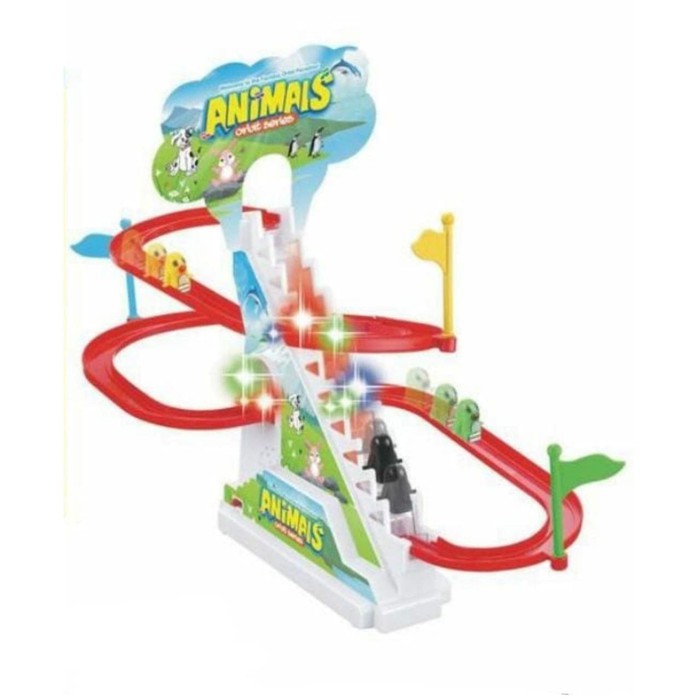 pinguin RACE pinguin SELUNCURAN TANGGA TRACK MAINAN SELUNCURAN pinguin