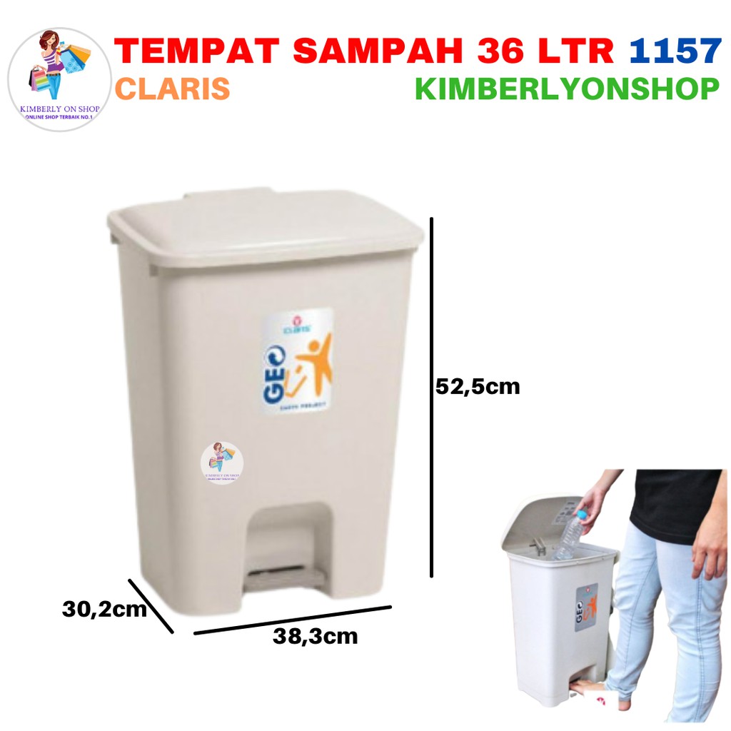 Tempat Sampah Injak 36 Liter GEO Enzo 1157 Claris