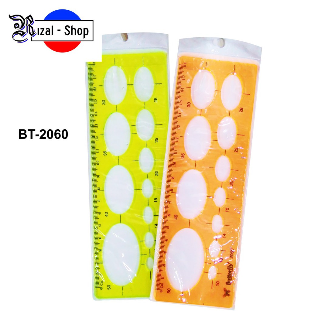 

Penggaris Oval / Elips Butterfly BT-2060 Template Lonjong