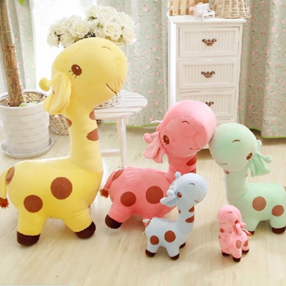 Boneka Plush Model Jerapah Ukuran 18cm untuk Hadiah Ulang Tahun / Pernikahan