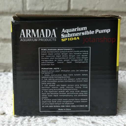 Armada SP104A sp 104a sp104 mesin pompa celup aquarium aquascape kolam