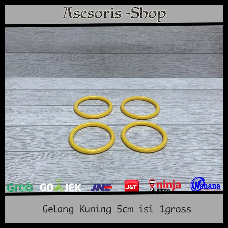 

GELANG MAINAN KUNING 5CM UNTUK HIASAN / LOMBA 17 AGUSTUS ISI 1GROSS KODE 327