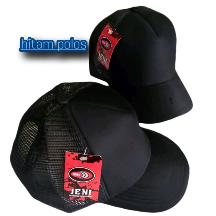 Promo Topi jaring hitam polos topi pria wanita topi dewasa remaja