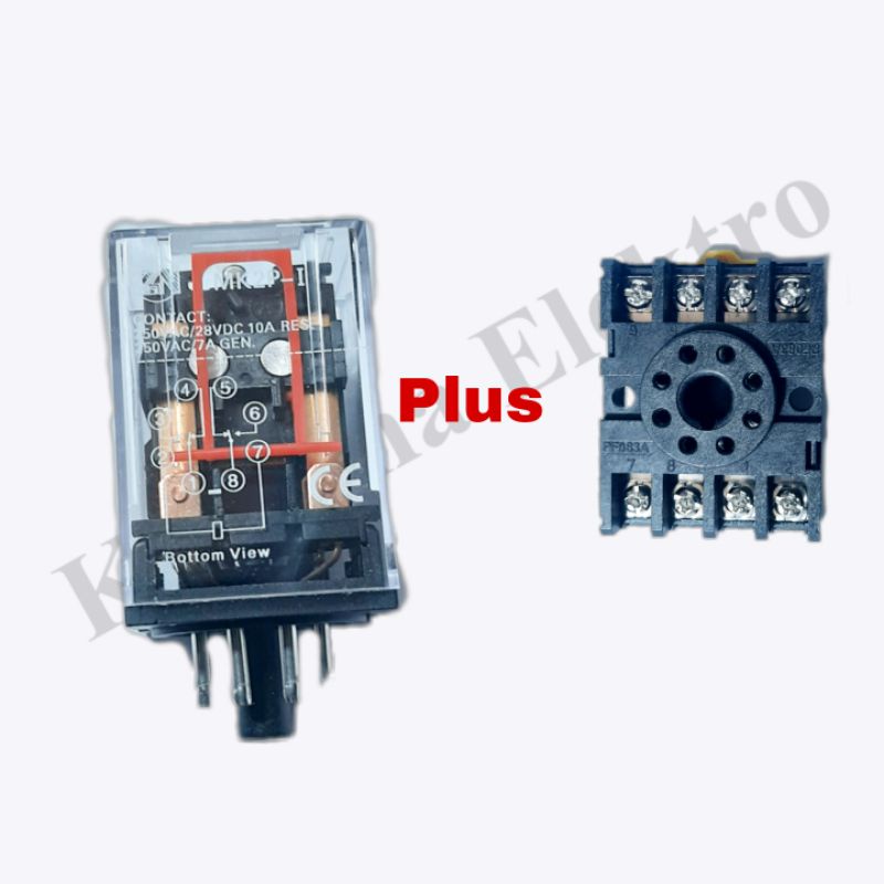 RELAY MKP2P AC 220V SOKET BULAT PLUS SOKET SOCKET