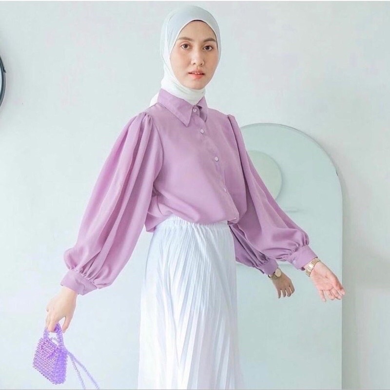 AUDREY BLOUSE / BLOUSE LENGAN BALON / ATASAN WANITA LENGAN BALON / KEMEJA PUFFY / ALDA BLOUSE