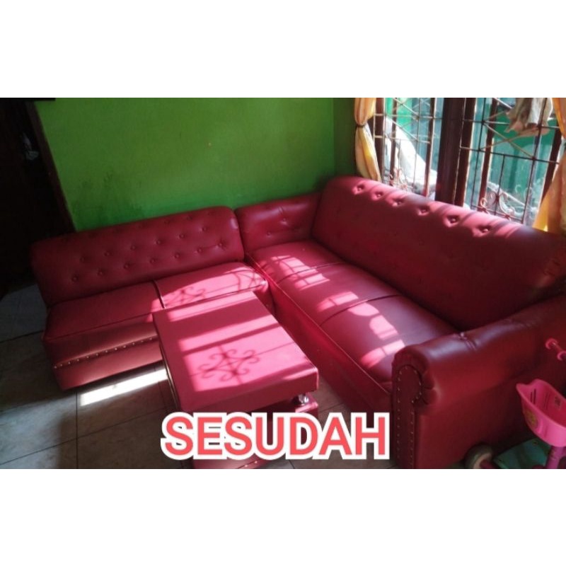 SERVICE SOFA L / SERVICE SOFA / GANTI BAHAN SOFA / RUBAH MODEL SOFA