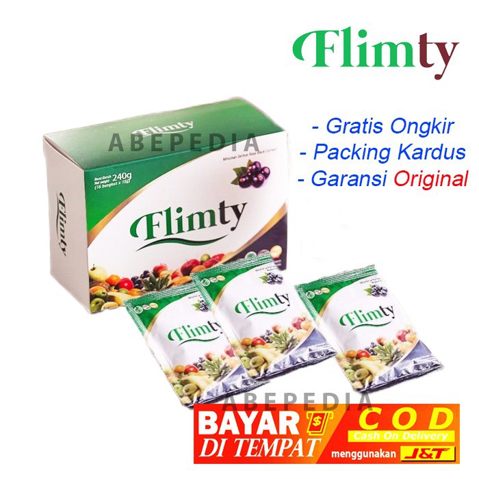 (Bisa COD) Flimty Fiber Pelangsing 1 box isi 16 sachet