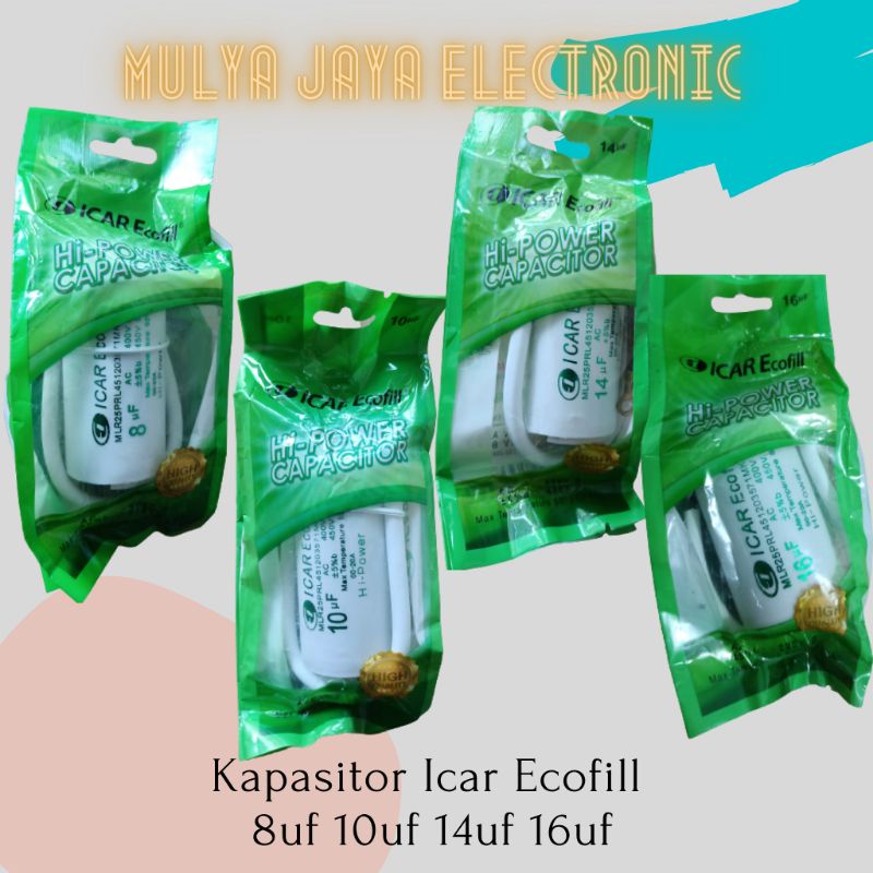 Kapasitor Icar  8uf 10uf 14uf 16uf  Kapasitor Bulat Icar Ecofill 8 uf 10 uf 14 uf 16 uf
