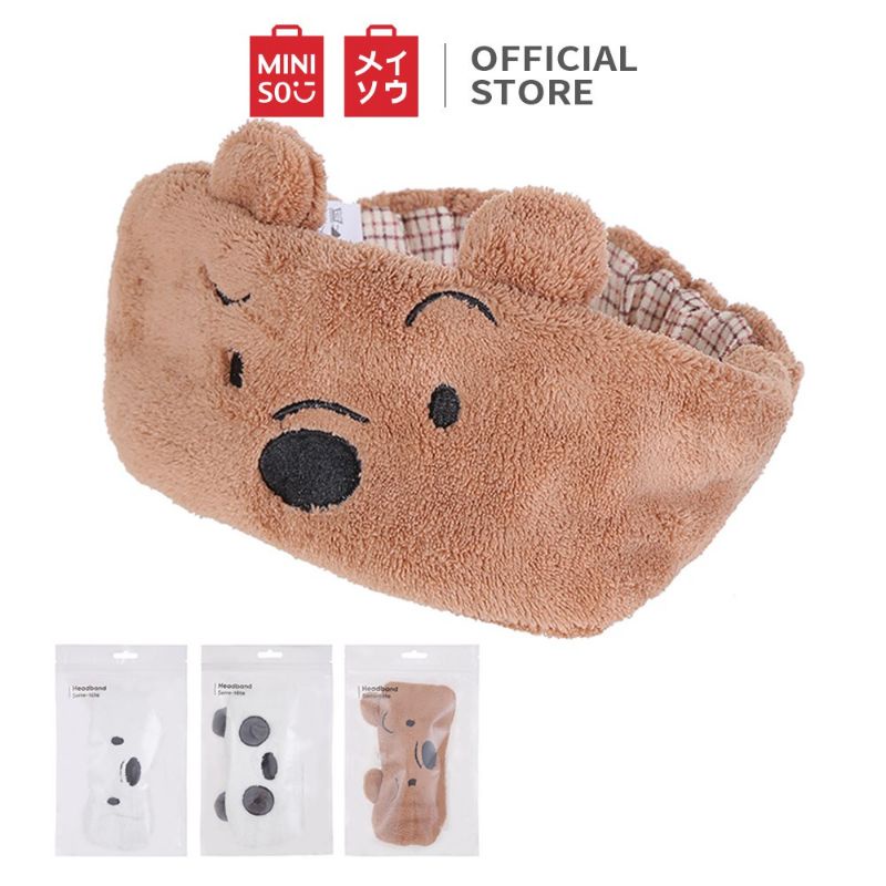 Miniso Official We Bare Bears Bando Bandana Original Beruang Merch Cartoon Network Grizz Panda Panpa