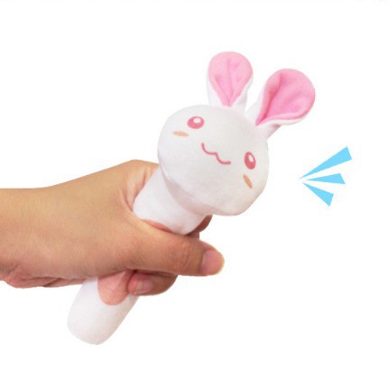 Grosir - B699 Mainan Boneka Tangan Bayi Bunyi Toet / Baby Hand Rattle Toy Stick/Boneka Genggam Bayi