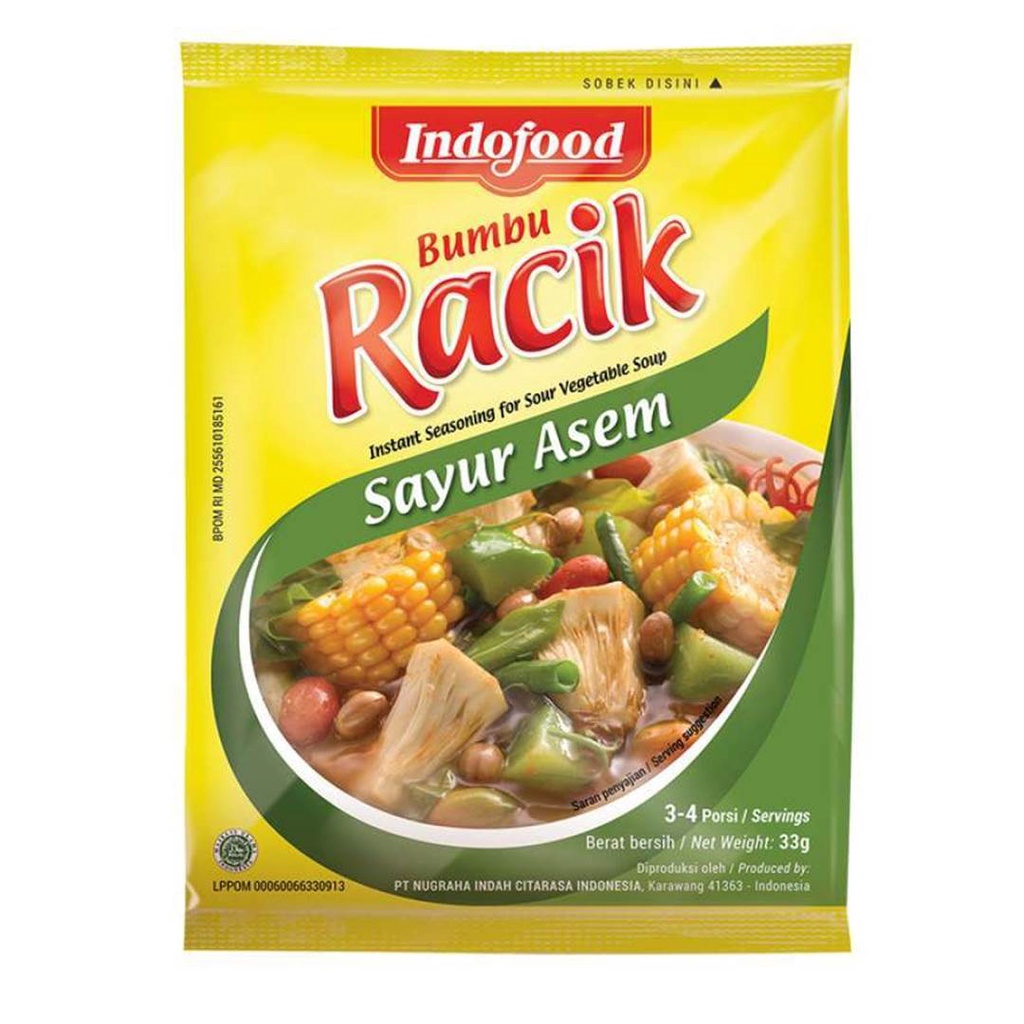 

INDOFOOD Bumbu Racik Sayur Asem kemasan renceng @33g x 10 pcs