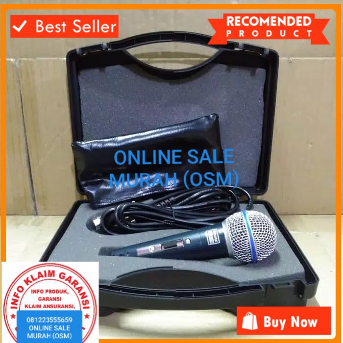 Shure legendary koper Mic kabel Microphone cable karaoke vocal audio sound mik pengeras suara pro profesional vokal mikrophone dynamic legendaris LGT  Bahan dari besi 1 mic shure beta 58 koper 4-6 meter kabel mic Suara bagus jernih dan empuk Sangat cocok