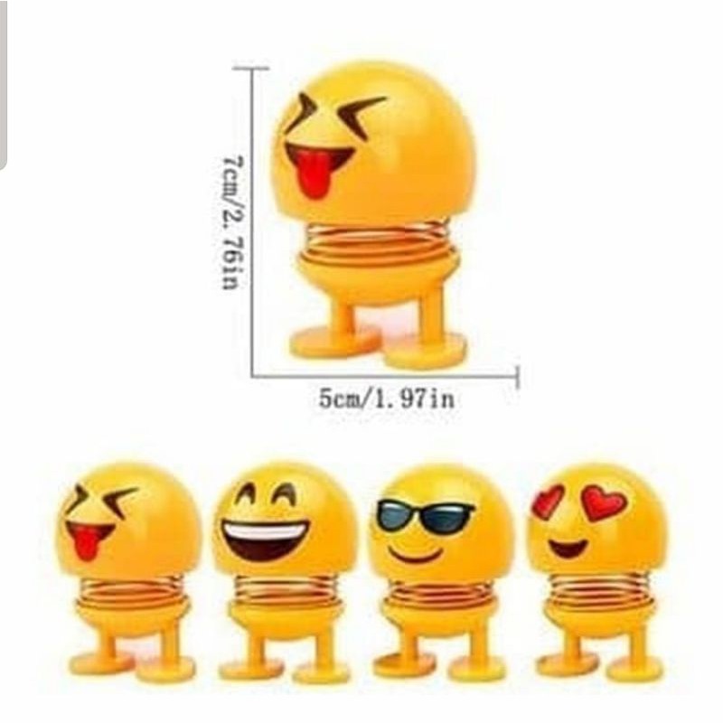 BONEKA PER EMOJI EMOTICON SMILE PAJANGAN DASHBOARD MOBIL