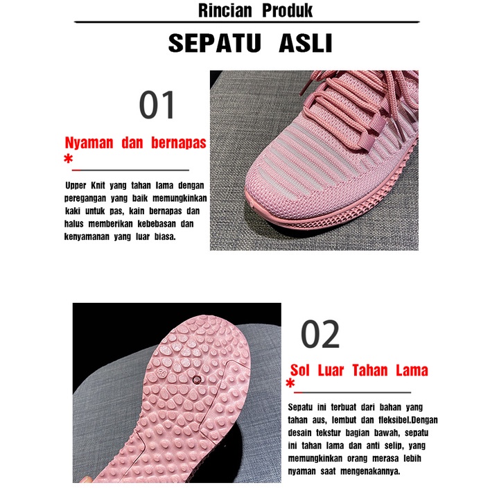 QINGSHUI Sepatu Wanita Kualitas Tinggi Sepatu Lari Bertali Wanita Yang Nyaman Dan Bernapas Sepatu Sneaker Wanita Yang Sangat Cantik Sepatu Wanita Terbaru Kekinian ViraSepatu Wanita l