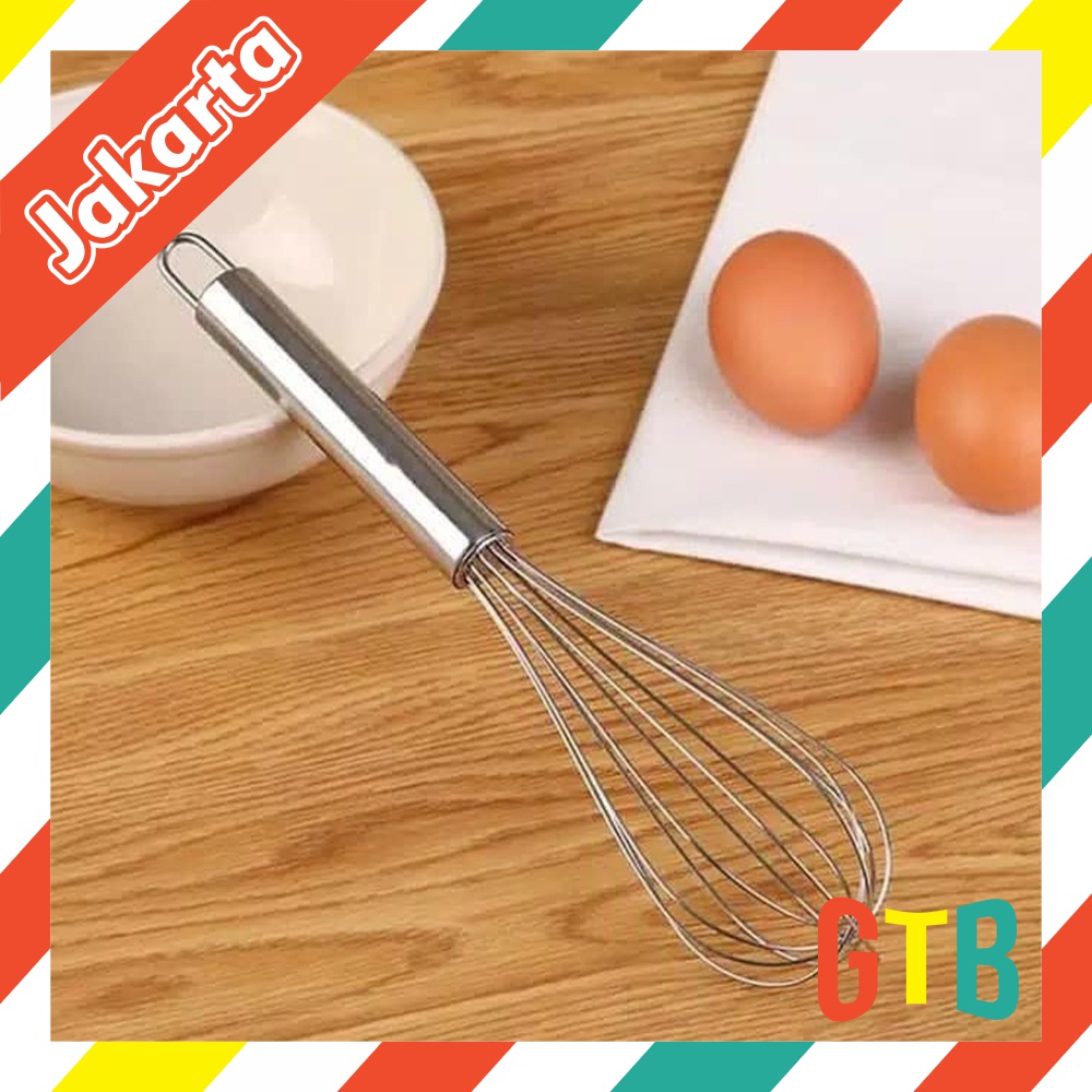 ❤GTB❤ Pengocok Telur Manual Pengaduk Adonan Kue Hand Mixer Egg Whisk Stainless Steel R757