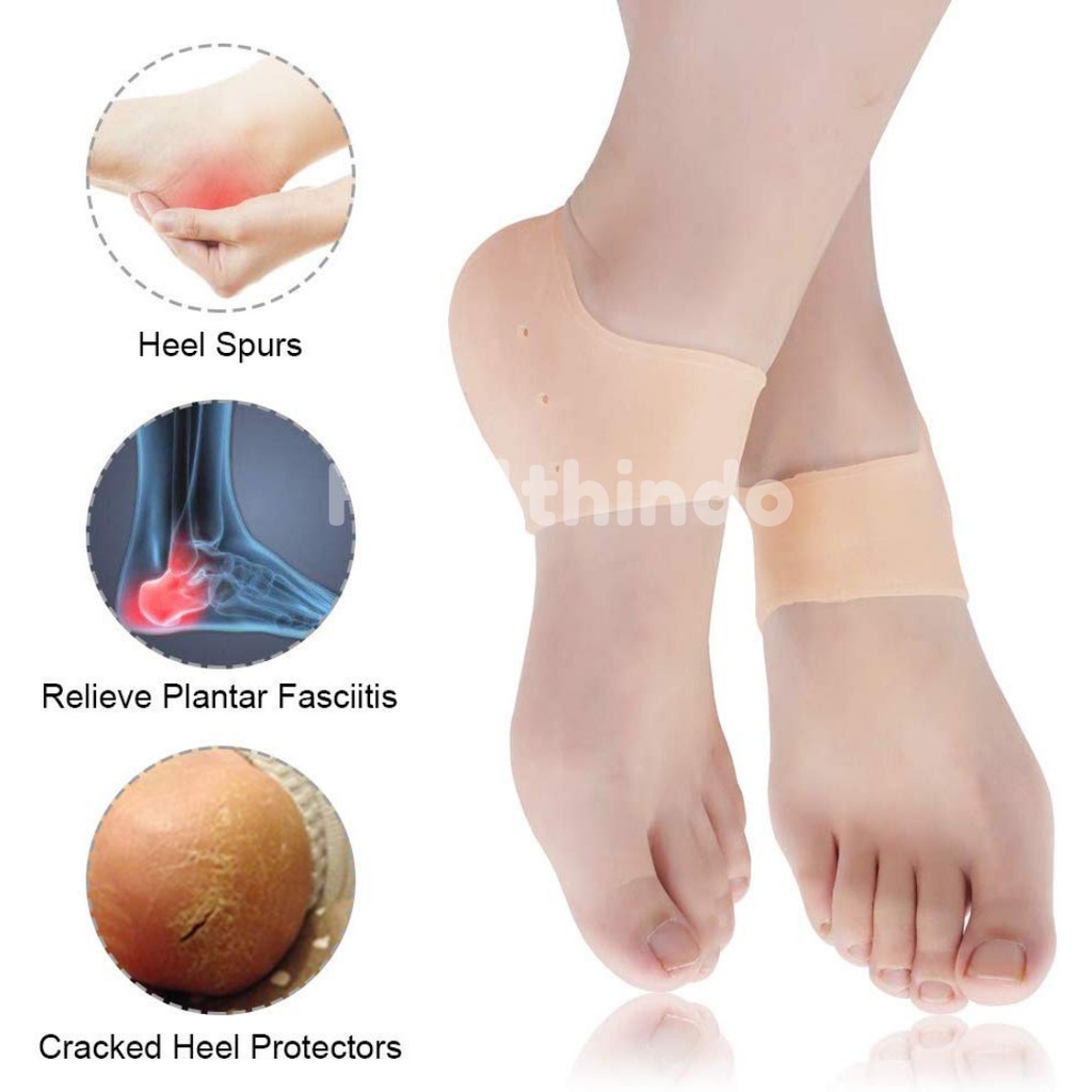 Healthindo - Pelindung Tumit Kaki Silikon Tumit Kaki Moisturizing Kaki Pencegah Kapalan Silicone Heel Protector